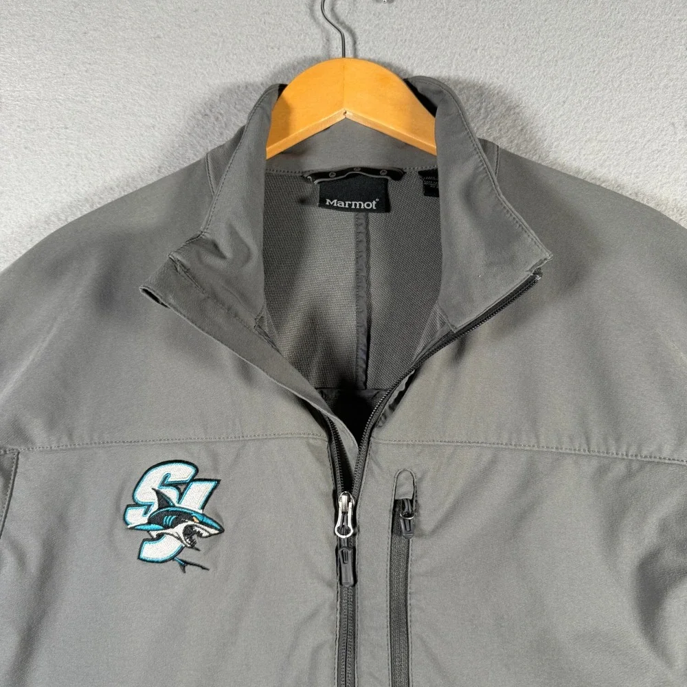 Marmot Mens San Jose Sharks NHL Softshell Jacket Grey Full Zip XL J98260